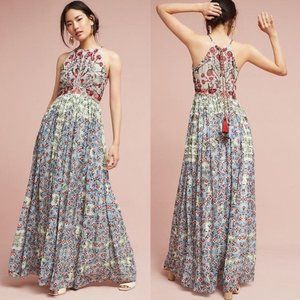 Bhanuni by Jyoti Beaded Maxi Dress ANTHROPOLOGIE 00P